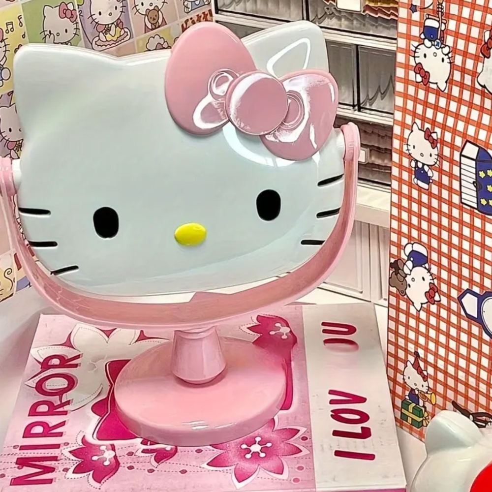 🎉Host Pick🎉 NIB! Hello Kitty Free Standing Pink Mirror for Women and Girls!